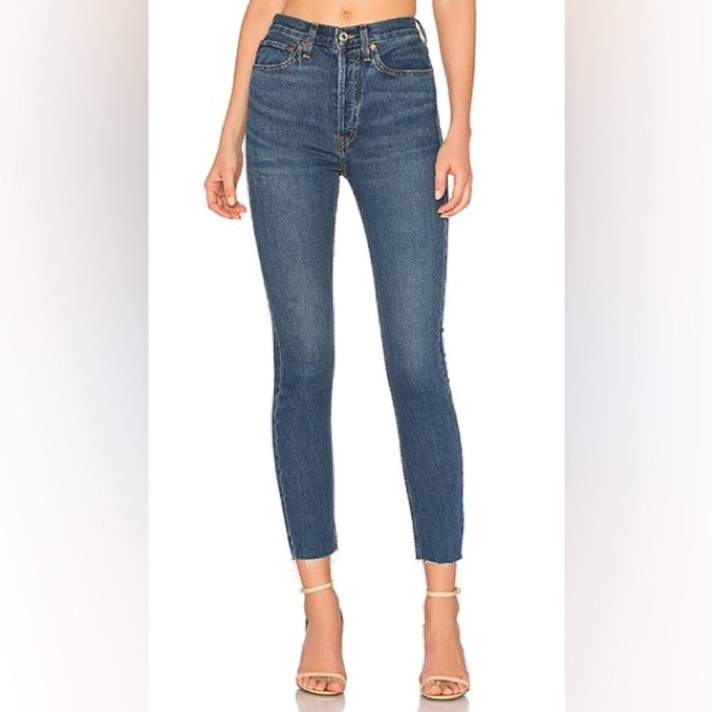 Re/Done Originals High Rise Ankle Crop Denim Jeans